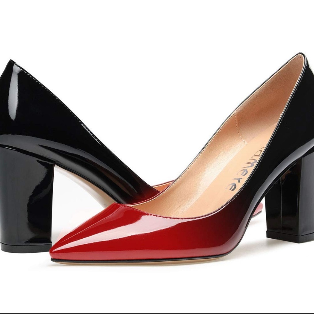 Brand new, never worn size 8 red & black ombré pumps!